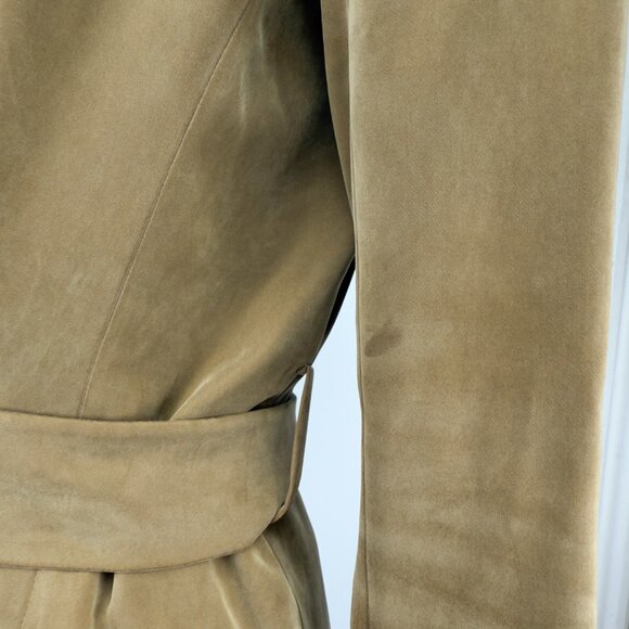 MASSIMO DUTTI Blazer Dress / Trench Coat Tan Kaki Double-Breasted Belted‎ Fall 6 - Picture 13 of 16